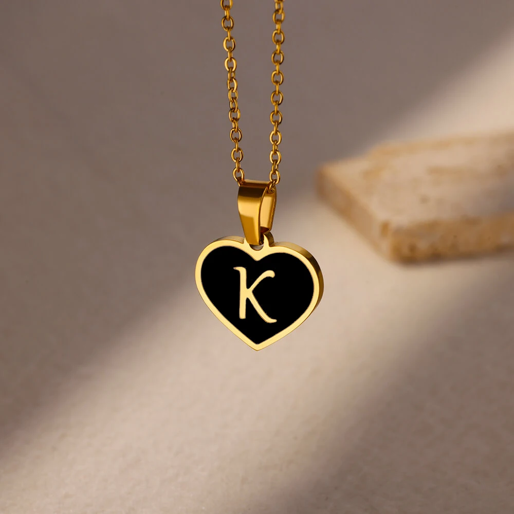 Heart Pendant Initial Necklaces for Women Gold Color Stainless Steel Necklace 2024 Trend Alphabet Charm Stainless Steel Jewelry
Heart Pendant Initial Necklaces for Women Gold Color Stainless Steel Necklace 2024 Trend Alphabet Charm Stainless Steel Jewelry