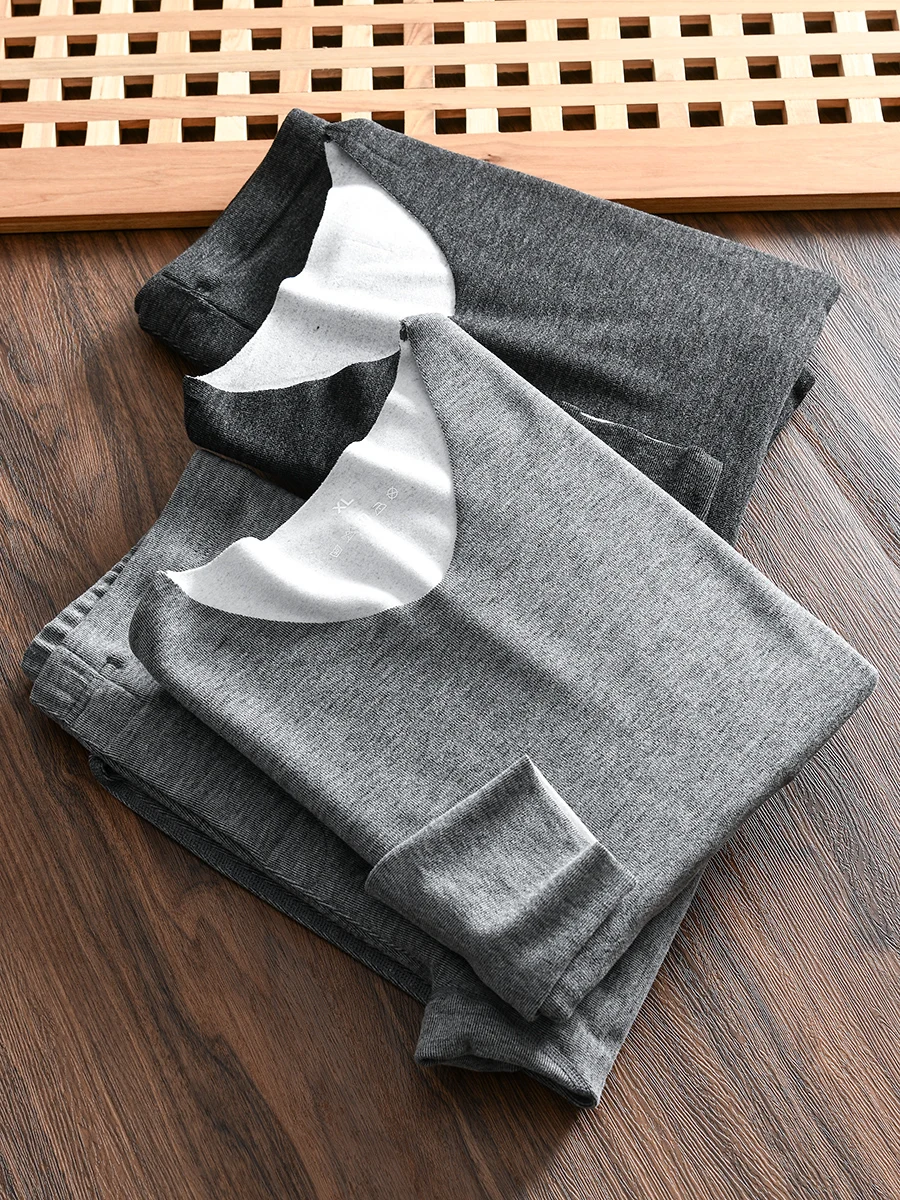 Men's Winter Warmth Silk Fleece Lined Underwear Set V-neck Long Sleeve Long Pants Thickened Youth Suitable Pure Color Simple ...
Men's Winter Warmth Silk Fleece Lined Underwear Set V-neck Long Sleeve Long Pants Thickened Youth Suitable Pure Color Simple ...