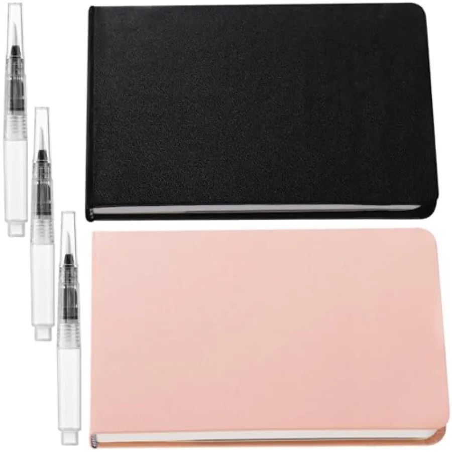 2 Pcs Watercolor Sketchbook with 3 Brush Pens, 140lb/300gsm Paper, Small Portable Travel Watercolor Journal, Pocket Notebook wi
2 Pcs Watercolor Sketchbook with 3 Brush Pens, 140lb/300gsm Paper, Small Portable Travel Watercolor Journal, Pocket Notebook wi