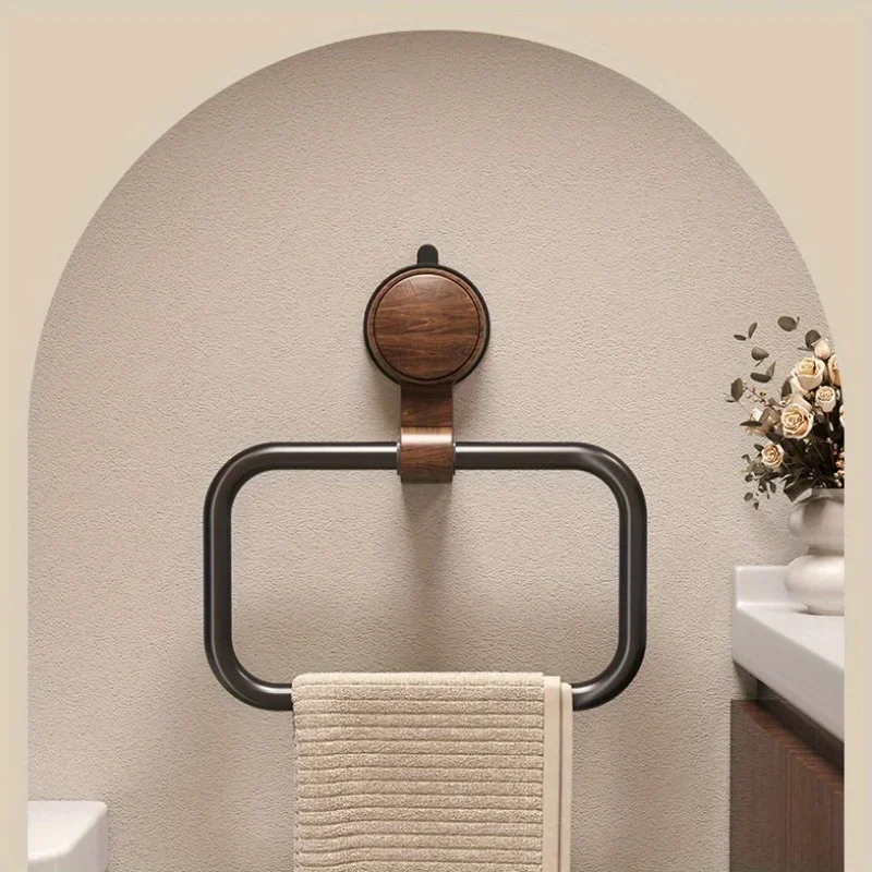 Bathroom Suction Cup Vintage Walnut Wood Towel Ring with Suction Cup Mount, No-Drill Wall-Mounted Bathroom Towel Holder
Bathroom Suction Cup Vintage Walnut Wood Towel Ring with Suction Cup Mount, No-Drill Wall-Mounted Bathroom Towel Holder