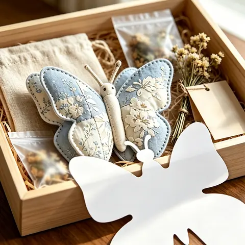 YOMDID 1pc Butterfly Splicing Quilting Template, DIY Butterfly Pattern Sewing Stencil, For Cutting Fabric Along The Edges