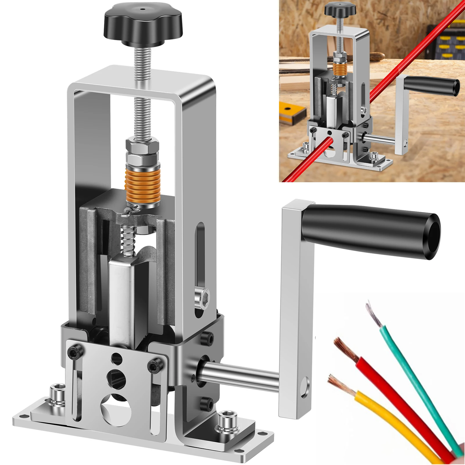 Portable Wire Stripper Manual Wire Stripping Tool 1-25mm Cable Peeling Machine Drill Powered Wire Stripper for Home Garage Work
Portable Wire Stripper Manual Wire Stripping Tool 1-25mm Cable Peeling Machine Drill Powered Wire Stripper for Home Garage Work