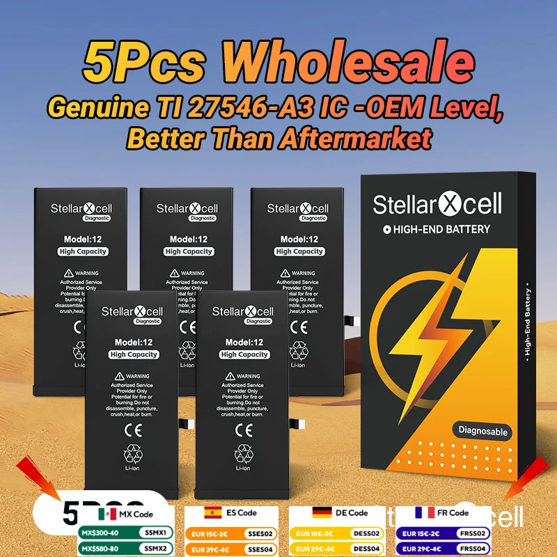 5 шт. диагностический аккумулятор 100% здоровый для StellarXcell для Iphone 14 15 Plus12 13 Pro Max Mini Run диагностический шоу подлинная часть
5 шт. диагностический аккумулятор 100% здоровый для StellarXcell для Iphone 14 15 Plus12 13 Pro Max Mini Run диагностический шоу подлинная часть