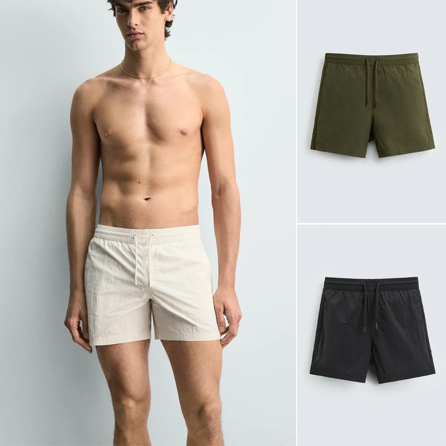 Men's Basic Style Mid-Length Swimwear with Bow-Tie Summer New Arrival Simple Design Polyester Fiber Loose Fit Shorts
Men's Basic Style Mid-Length Swimwear with Bow-Tie Summer New Arrival Simple Design Polyester Fiber Loose Fit Shorts