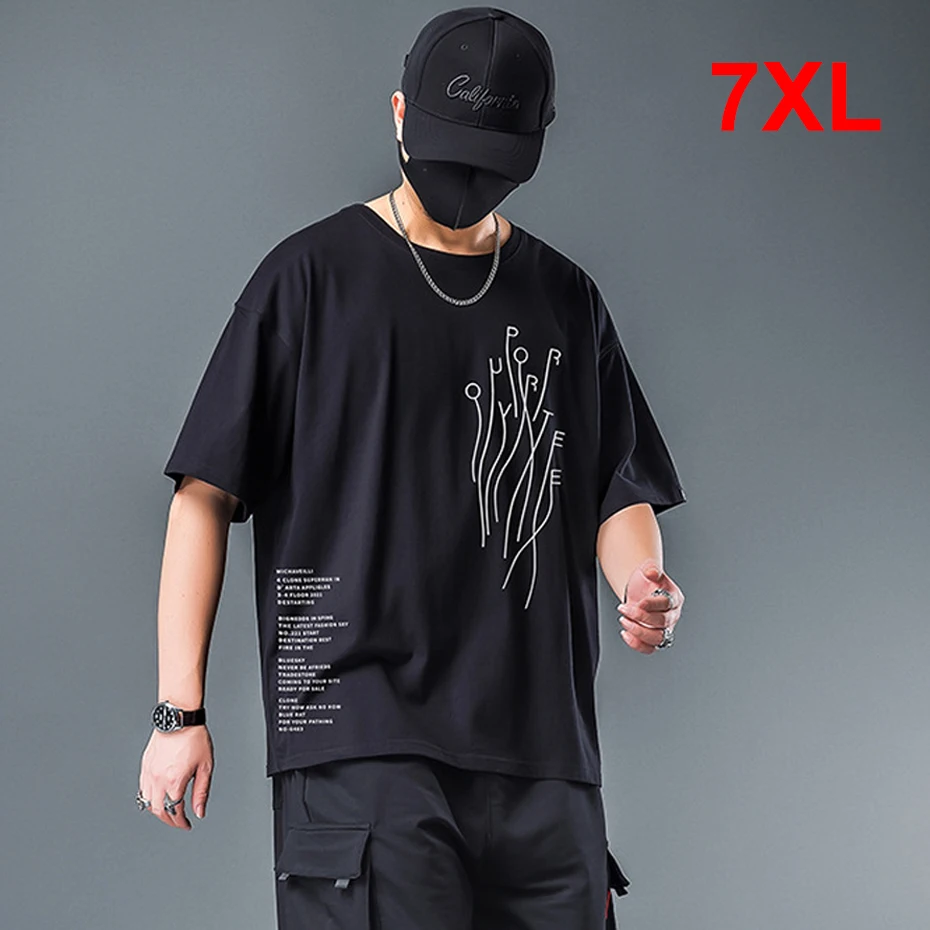 Summer T-shirt Men Short Sleeve Tshirt Plus Size Tops Tees Fashion Casual Summer Black Shirt Male Big Size 7XL
Summer T-shirt Men Short Sleeve Tshirt Plus Size Tops Tees Fashion Casual Summer Black Shirt Male Big Size 7XL