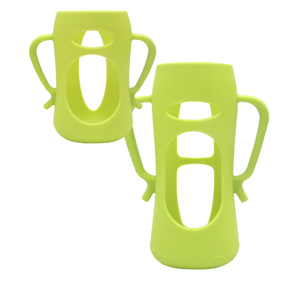 2Pcs Silicone Bottle Sleeve Baby Feeder Protector Anti-Falling Feeding Bottle Cover with Ergonomic Handles Compact Lightweight
2Pcs Silicone Bottle Sleeve Baby Feeder Protector Anti-Falling Feeding Bottle Cover with Ergonomic Handles Compact Lightweight