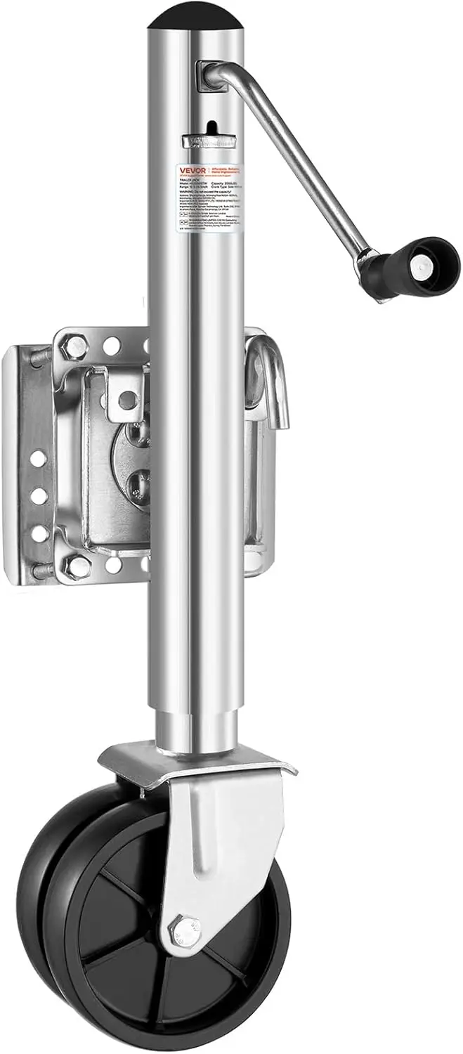 Trailer Jack with Wheel, 2000 lbs, Heavy Duty Swivel Jack with Single Wheel & Ergonomic Handle, 12' Lift for RVs, Boats, Horse &
Trailer Jack with Wheel, 2000 lbs, Heavy Duty Swivel Jack with Single Wheel & Ergonomic Handle, 12' Lift for RVs, Boats, Horse &