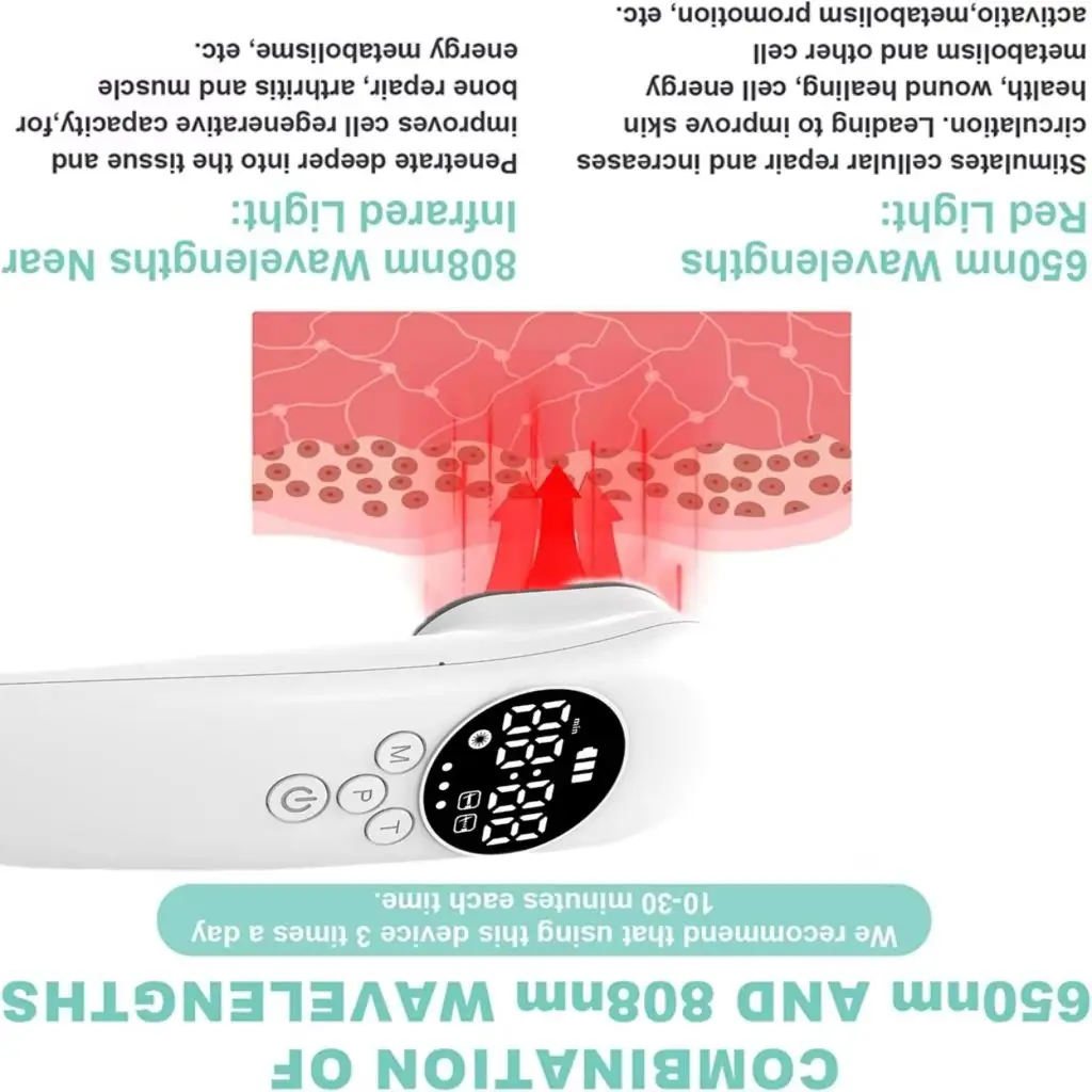 Handheld 14x650nm+3x808nm 520mW Red Light Device Cold Laser Arthritis Physiotherapy Equipment Pain Relief Wound Healing
Handheld 14x650nm+3x808nm 520mW Red Light Device Cold Laser Arthritis Physiotherapy Equipment Pain Relief Wound Healing