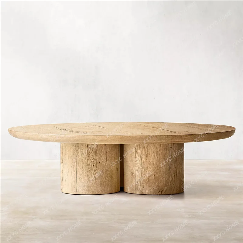 LSolid wood round coffee table retro coffee negotiation sofa table living room
LSolid wood round coffee table retro coffee negotiation sofa table living room