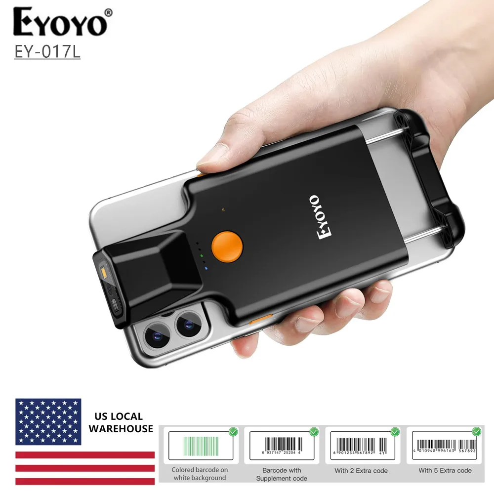 Eyoyo EY-017 Bluetooth-считыватель штрих-кодов с задним зажимом 1D 2D-считыватель штрих-кодов работает с телефоном, QR-изображением Maxicode PDF417 Сканеры экрана
Eyoyo EY-017 Bluetooth-считыватель штрих-кодов с задним зажимом 1D 2D-считыватель штрих-кодов работает с телефоном, QR-изображением Maxicode PDF417 Сканеры экрана