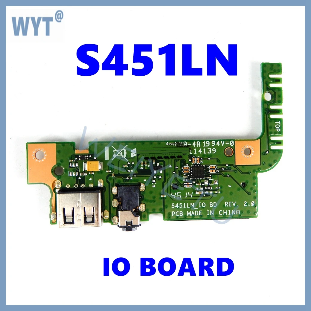 S451LN IO BOARD REV 2.0 For Asus S451 S451L S451LN S451LA Laptop Audio USB BOARD IO board
S451LN IO BOARD REV 2.0 For Asus S451 S451L S451LN S451LA Laptop Audio USB BOARD IO board