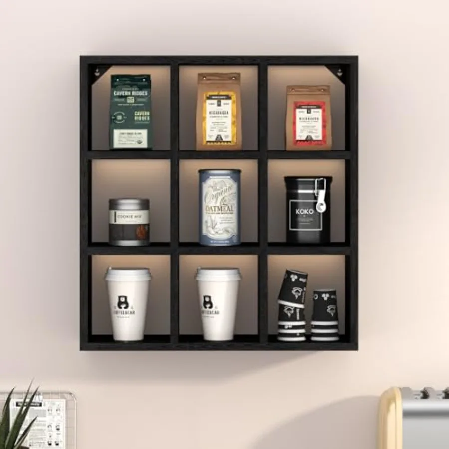 9 Grid Vintage Coffee Mug Display Rack, 16inch Wall Mounted Wooden Curio Shadow Box Shelf, Cup Floating Shelves Display and Org
9 Grid Vintage Coffee Mug Display Rack, 16inch Wall Mounted Wooden Curio Shadow Box Shelf, Cup Floating Shelves Display and Org