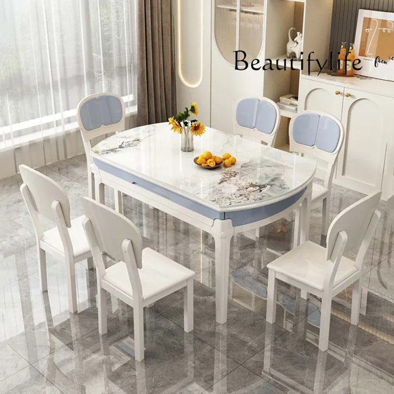 G X Service Round Modern Dining Table Chairs Extendable Long Luxury Designer Dining Table Kitchen Salon Muebles Trendy Furniture
G X Service Round Modern Dining Table Chairs Extendable Long Luxury Designer Dining Table Kitchen Salon Muebles Trendy Furniture