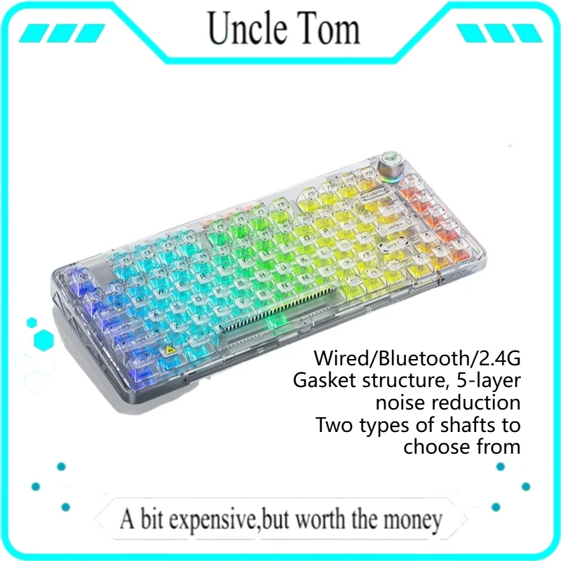 F81 Wireless Mechanical Keyboard 81 Key Rgb Hot Swappable Customized Office Game Gasket Structure Compatible Win/Mac/Android/Ios
F81 Wireless Mechanical Keyboard 81 Key Rgb Hot Swappable Customized Office Game Gasket Structure Compatible Win/Mac/Android/Ios
