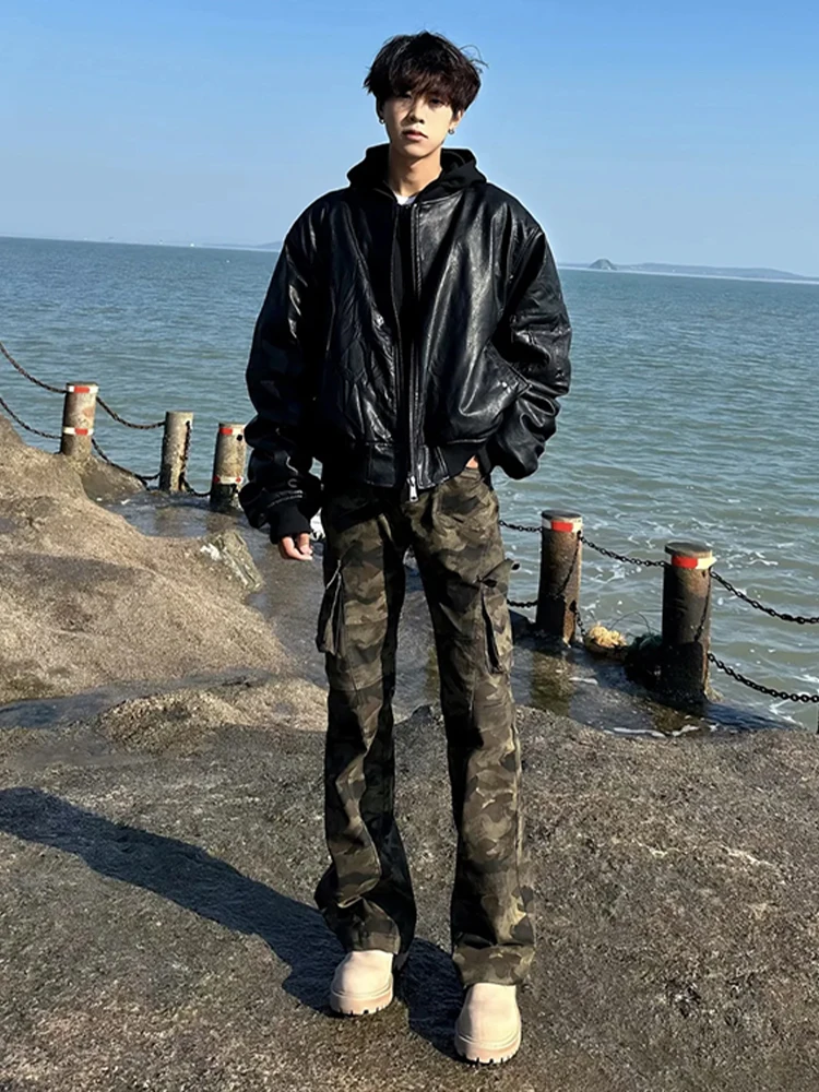 Мужские брюки American Sle в стиле ретро с камуфляжным принтом, весенне-осенние рабочие брюки с высокой талией, прямые, слегка расклешенные, с эффектом утяжки
Мужские брюки American Sle в стиле ретро с камуфляжным принтом, весенне-осенние рабочие брюки с высокой талией, прямые, слегка расклешенные, с эффектом утяжки