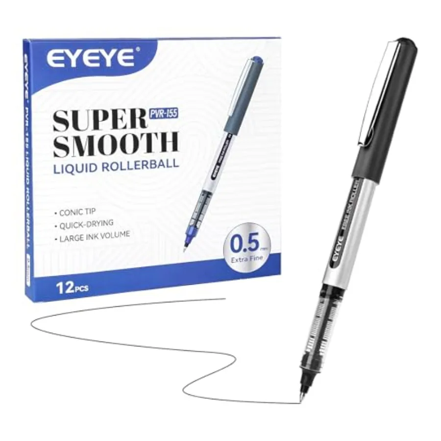 0.5mm Pens, Extra Fine Point Rollerball Pen Quick Dry, Liquid Ink Pens Fine Point Smooth Writing Pen for Journaling, Note Takin
0.5mm Pens, Extra Fine Point Rollerball Pen Quick Dry, Liquid Ink Pens Fine Point Smooth Writing Pen for Journaling, Note Takin