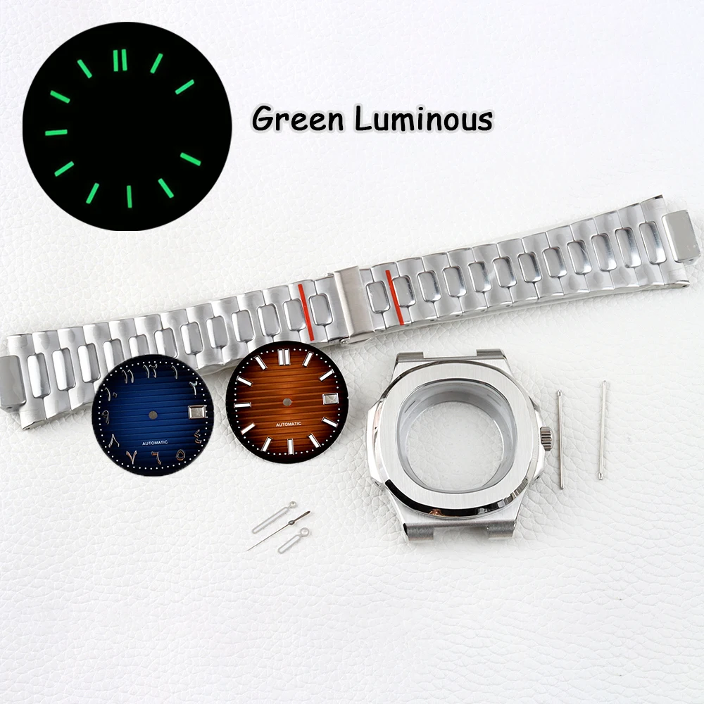 Square 40mm Watch Case Stainless Steel Fit Modification Nautilus NH35 NH36 NH38 Movement 29.8MM Dial and Hands Green Luminous
Square 40mm Watch Case Stainless Steel Fit Modification Nautilus NH35 NH36 NH38 Movement 29.8MM Dial and Hands Green Luminous