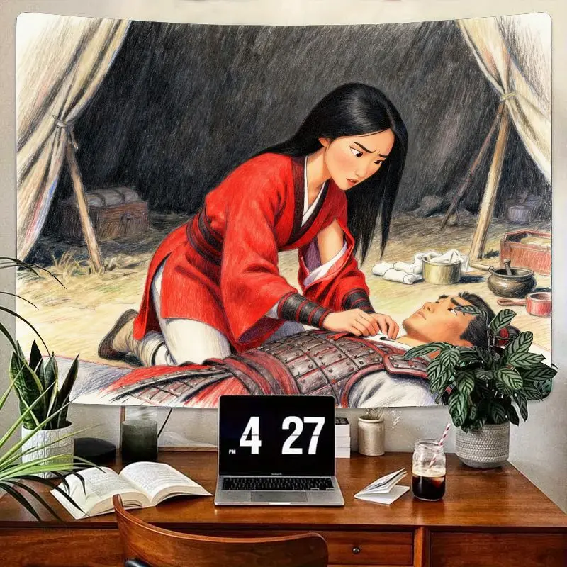 1 шт., гобелен Мулан, геройский воин, принцесса Диснея, настенный подвесной полиэстер, настенное искусство, декор для гостиной, спальни, подарок для фанатов Мулан
1 шт., гобелен Мулан, геройский воин, принцесса Диснея, настенный подвесной полиэстер, настенное искусство, декор для гостиной, спальни, подарок для фанатов Мулан