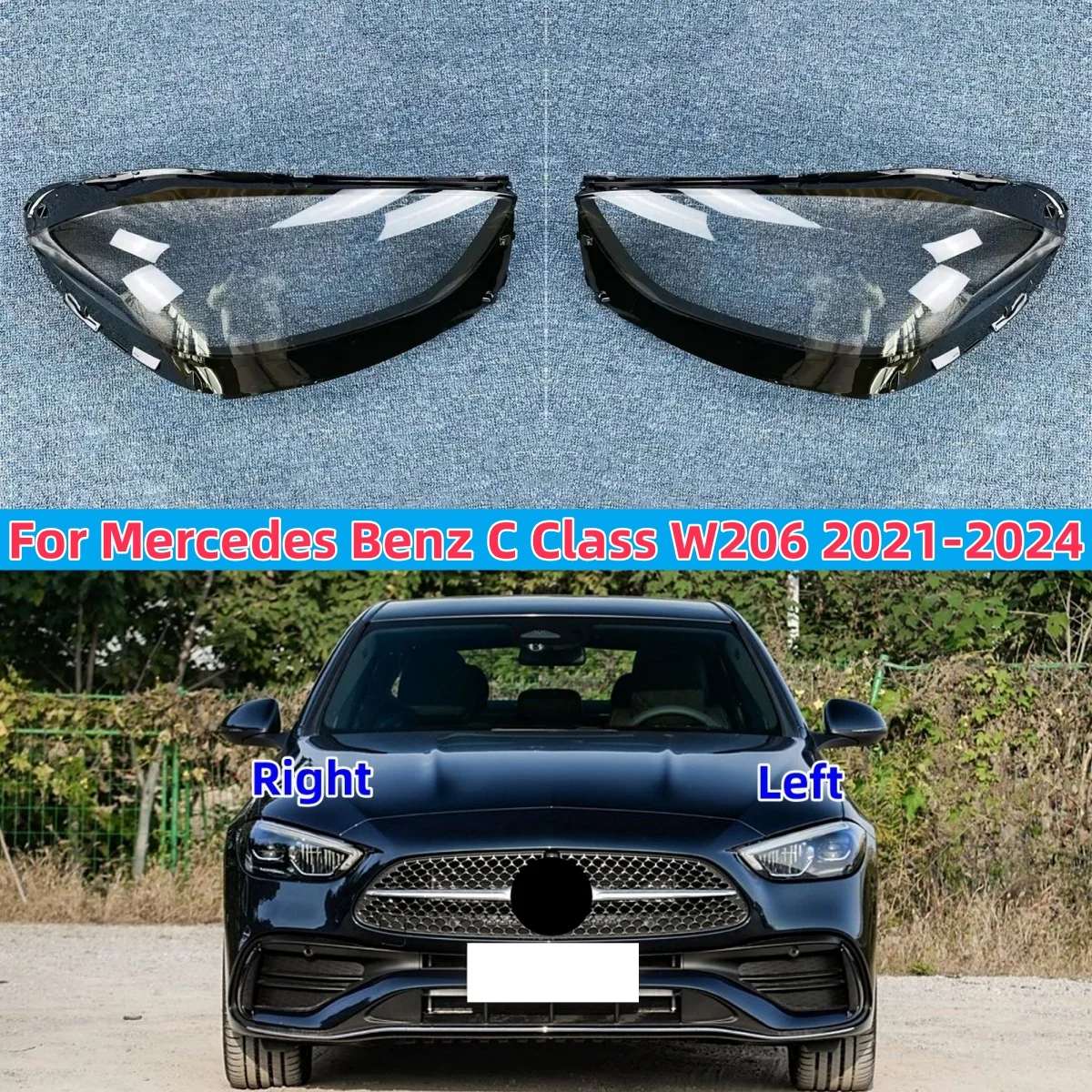 For Mercedes Benz C Class W206 2021 2022 2023 2024 Headlamp Lens Cover Headlight Shell Transparent Lampshade Glass Lamp Housing
For Mercedes Benz C Class W206 2021 2022 2023 2024 Headlamp Lens Cover Headlight Shell Transparent Lampshade Glass Lamp Housing