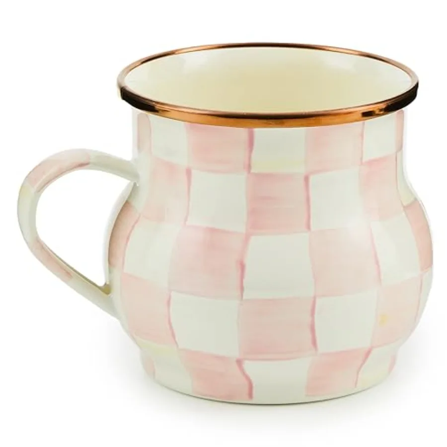 Enamel Mug Cute Enamelware Coffee and Tea Mug Unique Drinkware 6 Pink-and-White Set of 1
Enamel Mug Cute Enamelware Coffee and Tea Mug Unique Drinkware 6 Pink-and-White Set of 1