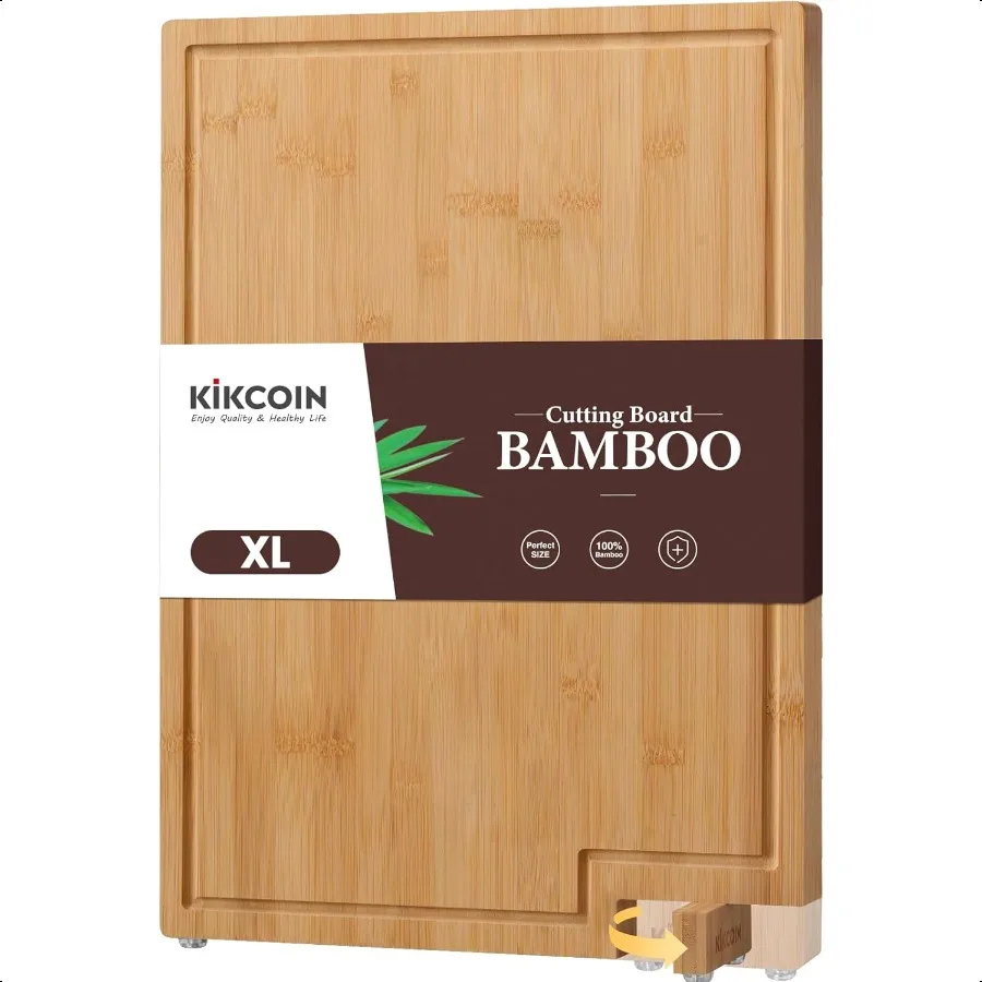 Bamboo Cutting Boards for Kitchen Extra Large Wood Cutting Board with Rotating Kickstand Juice Groove Wooden Chopping Board for
Bamboo Cutting Boards for Kitchen Extra Large Wood Cutting Board with Rotating Kickstand Juice Groove Wooden Chopping Board for