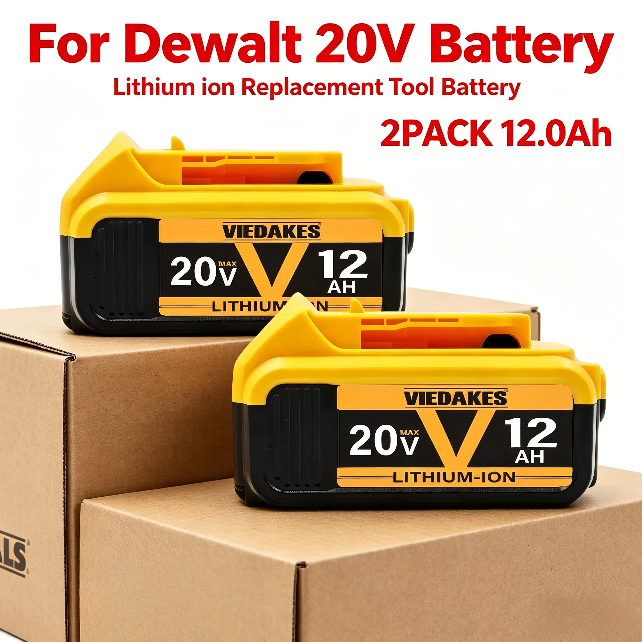20V 12.0Ah Lithium Ion Battery Replacement for Dewalt 20V battery DCB200 DCB204 Fits DCD996 DCF887 Cordless Tools
20V 12.0Ah Lithium Ion Battery Replacement for Dewalt 20V battery DCB200 DCB204 Fits DCD996 DCF887 Cordless Tools