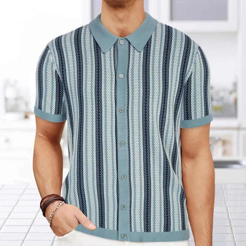 Luxury Brand High Quality Vintage Golf Shirts Men Polo Shirt Short Sleeves T-shirt Knit Cardigan Button Print Summer Knit Tops
Luxury Brand High Quality Vintage Golf Shirts Men Polo Shirt Short Sleeves T-shirt Knit Cardigan Button Print Summer Knit Tops