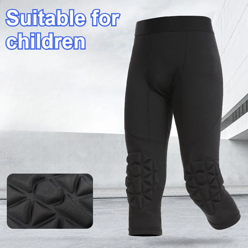 Kids' Basketball Compression Pants with Knee Pads - 3/4 Length Sports Tights Children Anti-Impact Pants for Soccer/Riding
Kids' Basketball Compression Pants with Knee Pads - 3/4 Length Sports Tights Children Anti-Impact Pants for Soccer/Riding
