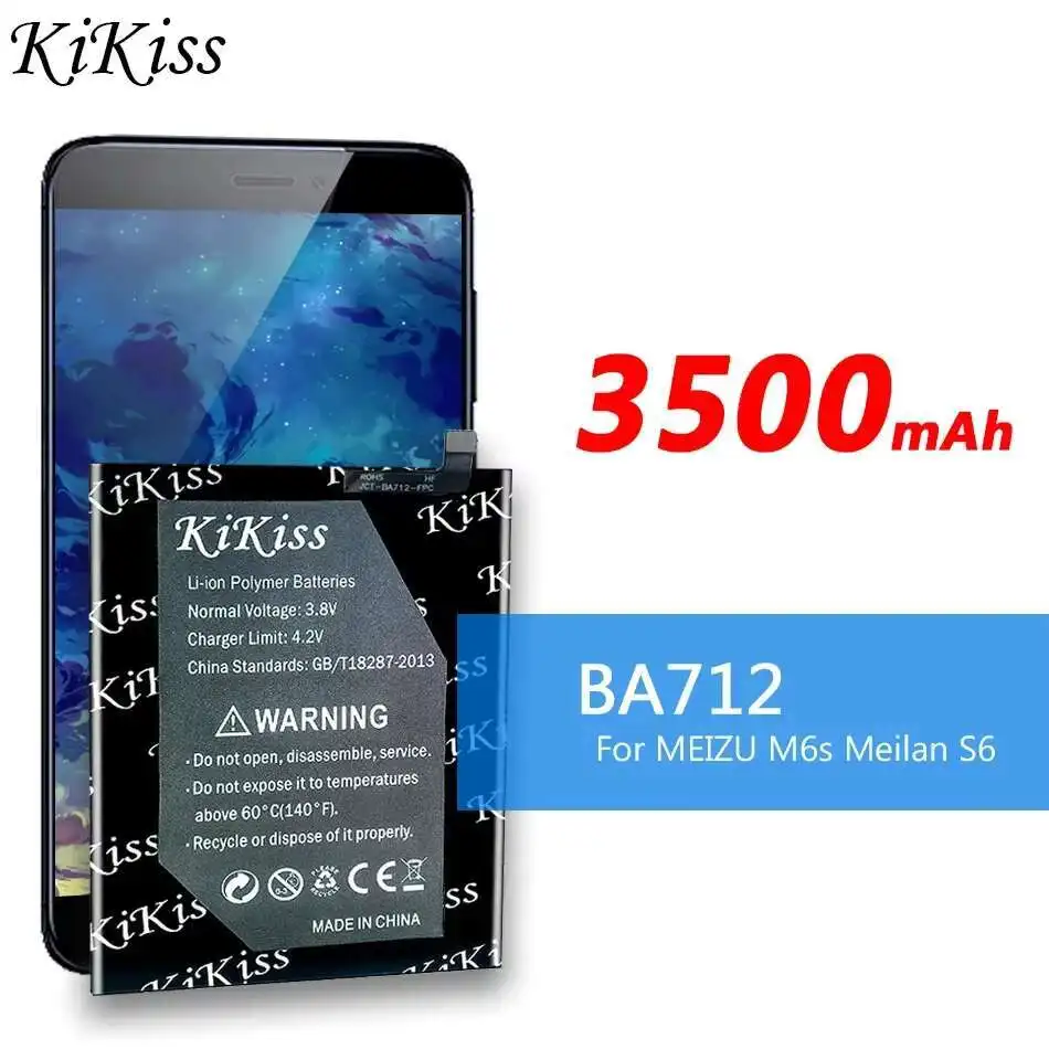 Аккумулятор мобильного телефона BA712 3500 мАч для Meizu M6s Meilan S6 Mblu M712Q M C M712H
Аккумулятор мобильного телефона BA712 3500 мАч для Meizu M6s Meilan S6 Mblu M712Q M C M712H