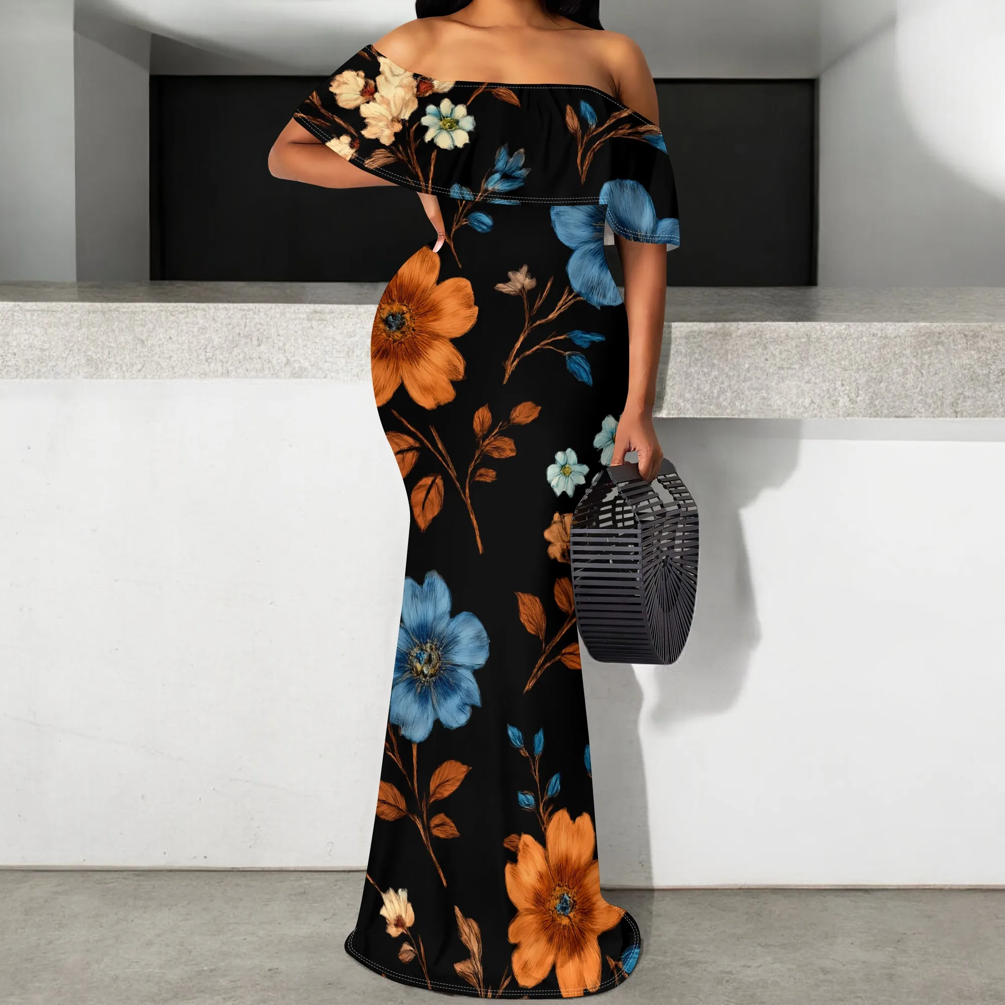 Women's Off Shoulder Maxi Dress S-3XL Floral Print Summer Beach Party Tropical Vacation Bodycon Gown
Women's Off Shoulder Maxi Dress S-3XL Floral Print Summer Beach Party Tropical Vacation Bodycon Gown