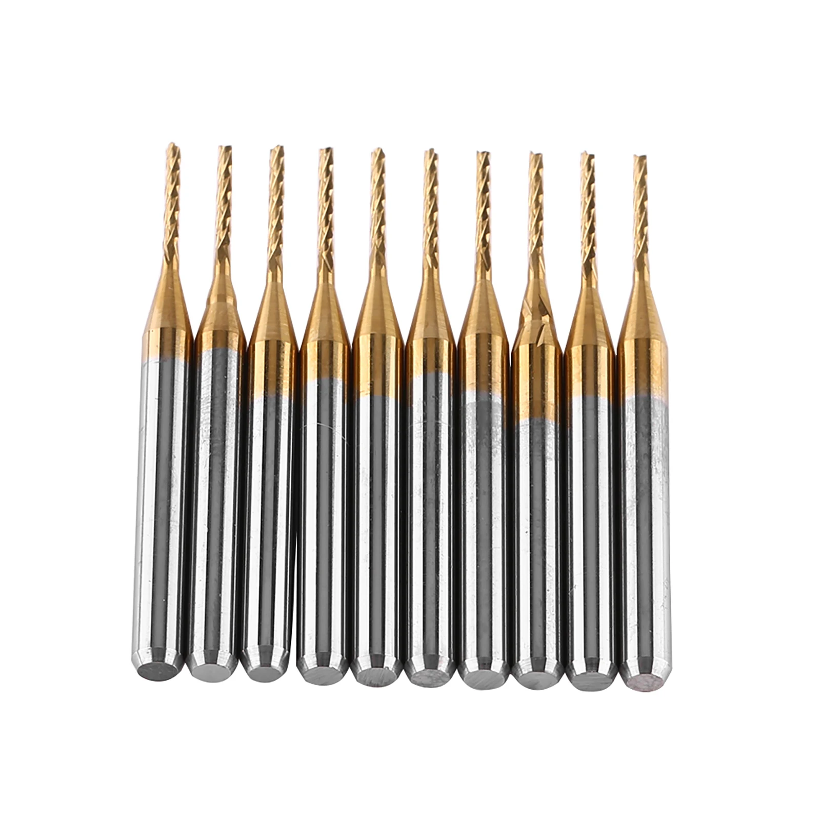 10pcs Titanium Coat Tungsten Carbide End Mill Engraving Bits Milling Cutter 3.175mmx1mm Carbide End Mill PCB Cutter Cutting Bits
10pcs Titanium Coat Tungsten Carbide End Mill Engraving Bits Milling Cutter 3.175mmx1mm Carbide End Mill PCB Cutter Cutting Bits