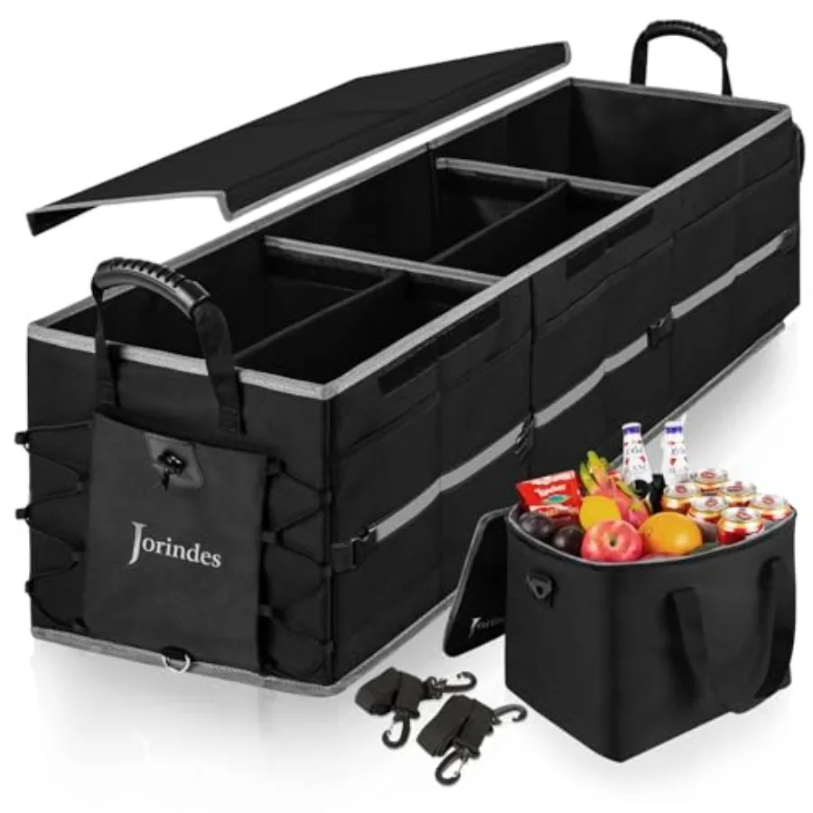 Collapsible Trunk Organizer for Car with Insulated Leak Proof Cooler Bag 3 Compartments SUV Cargo Organizer Removable Dividers
Collapsible Trunk Organizer for Car with Insulated Leak Proof Cooler Bag 3 Compartments SUV Cargo Organizer Removable Dividers