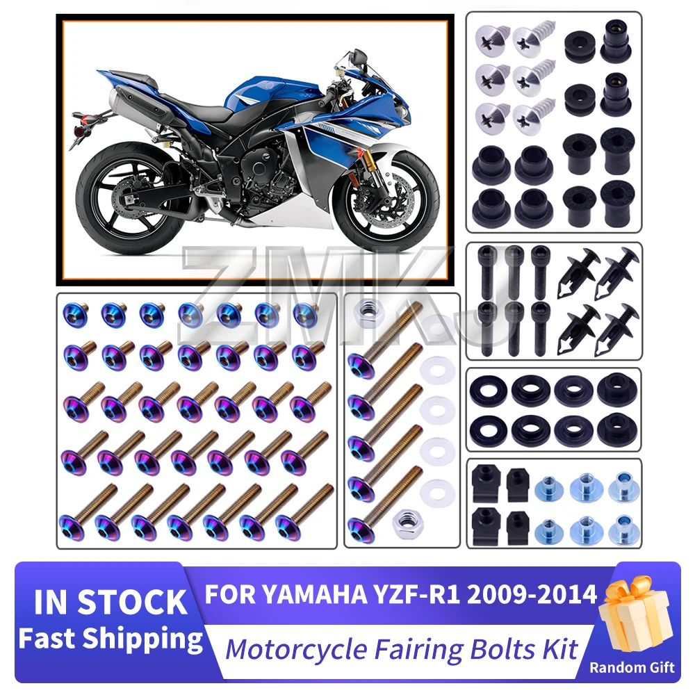 For Yamaha YZF R1 YZF-R1 2009-2014 Motorcycle Stainless Complete Bodywork Fairing Bolt Kit Screws Clip Motorcycle Accessories
For Yamaha YZF R1 YZF-R1 2009-2014 Motorcycle Stainless Complete Bodywork Fairing Bolt Kit Screws Clip Motorcycle Accessories