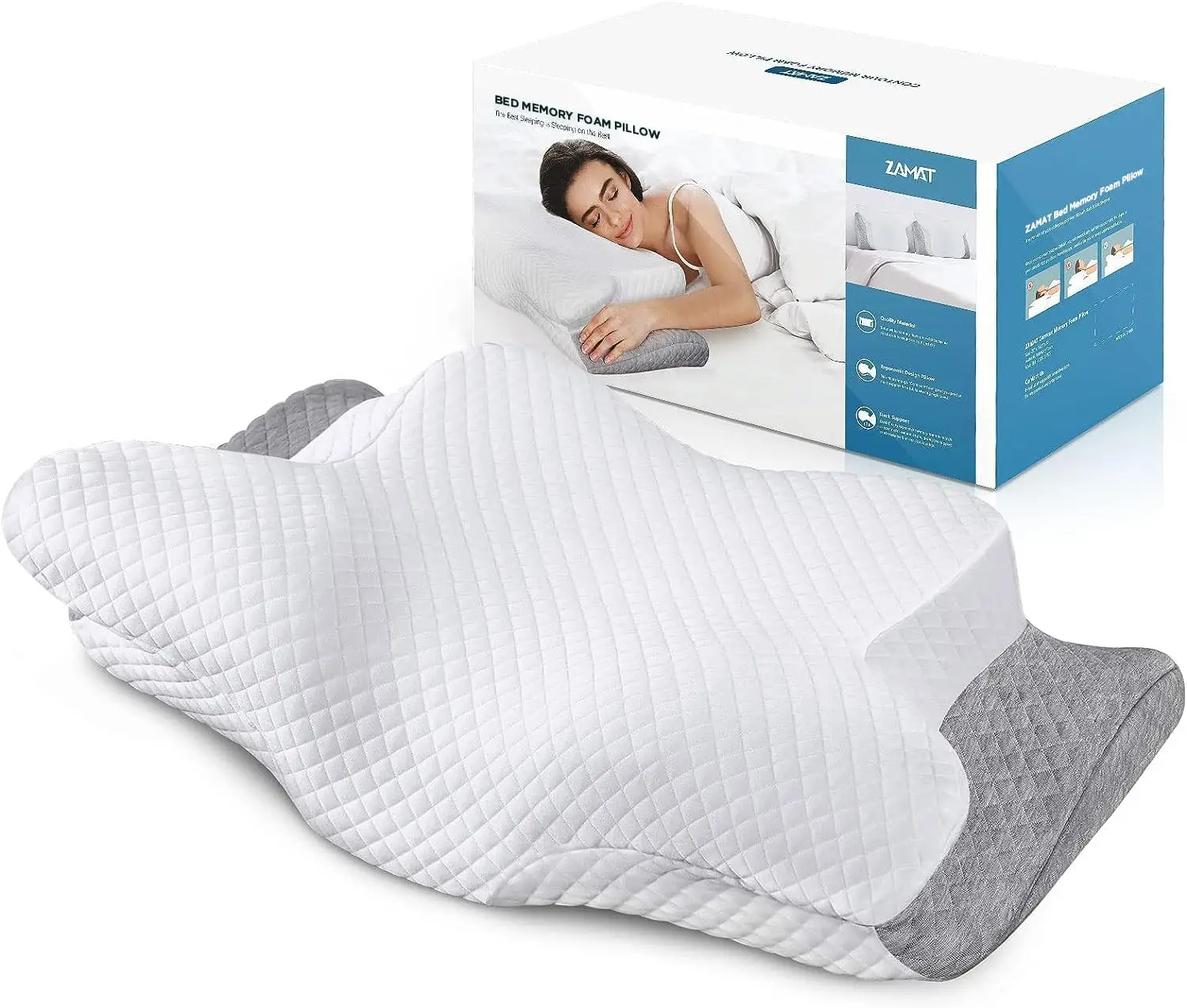 Регулируемая ортопедическая подушка из пены с эффектом памяти, без запаха, для поддержки шеи и облегчения боли, с охлаждающей наволочкой для сна на животе, спине и на боку
Регулируемая ортопедическая подушка из пены с эффектом памяти, без запаха, для поддержки шеи и облегчения боли, с охлаждающей наволочкой для сна на животе, спине и на боку