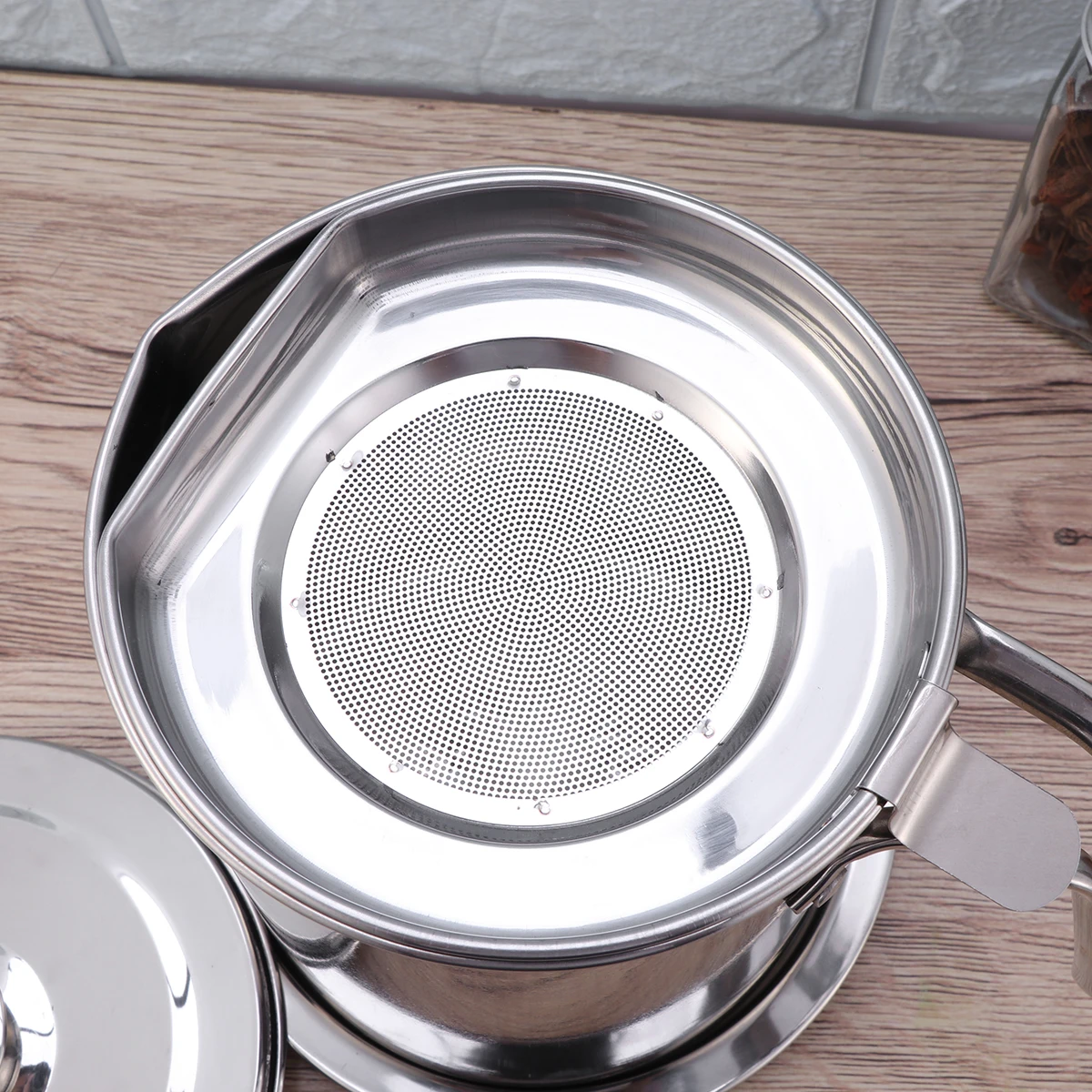 Stainless Steel Container Mesh Strainer Grease Container for Kitchen Cooking Oil Can Jar Pan Grill Bacon Fat Storage
Stainless Steel Container Mesh Strainer Grease Container for Kitchen Cooking Oil Can Jar Pan Grill Bacon Fat Storage