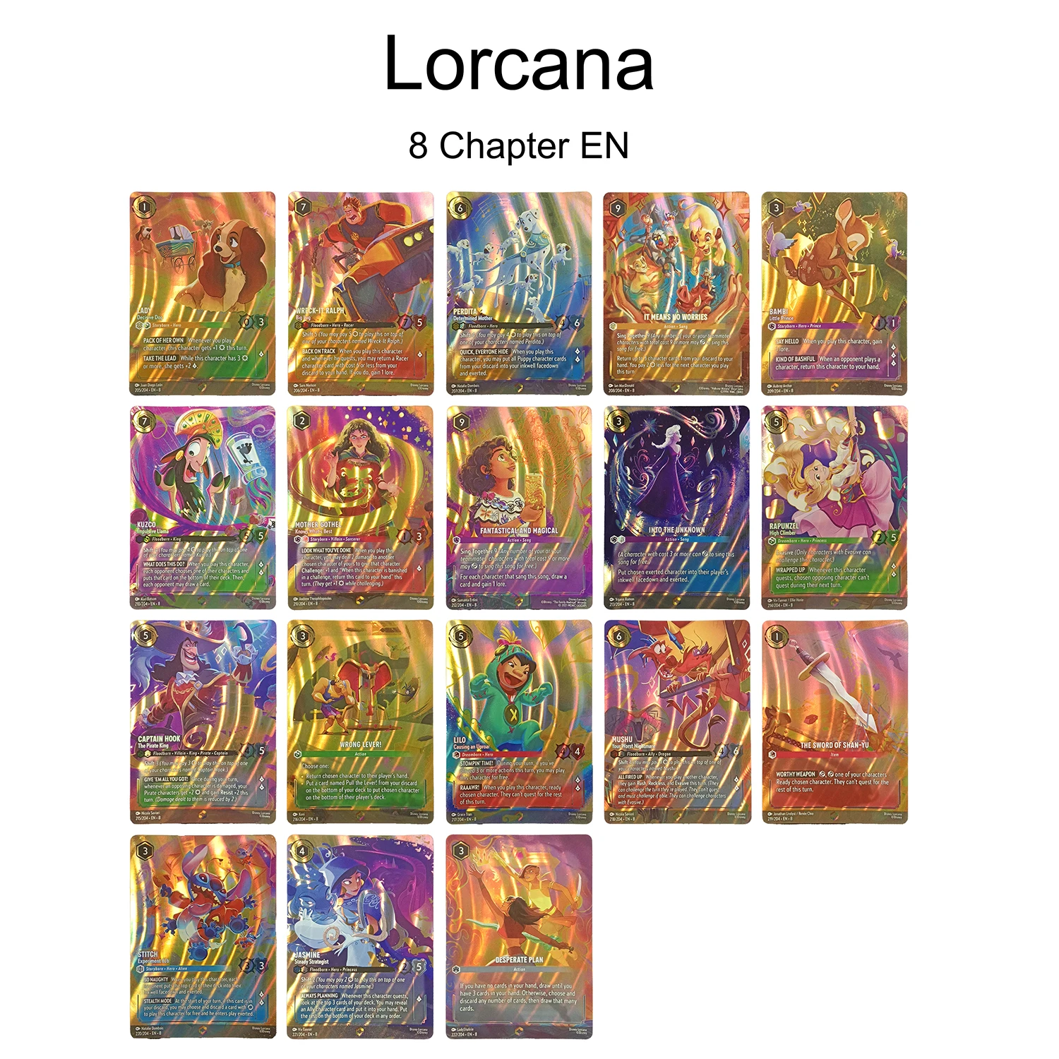 Lorcana English Foil Cards 5/6/7/8 chapter ARTHUR King Victorious AURORA Waking Beauty BELLE Mechanic Extraordinaire
Lorcana English Foil Cards 5/6/7/8 chapter ARTHUR King Victorious AURORA Waking Beauty BELLE Mechanic Extraordinaire