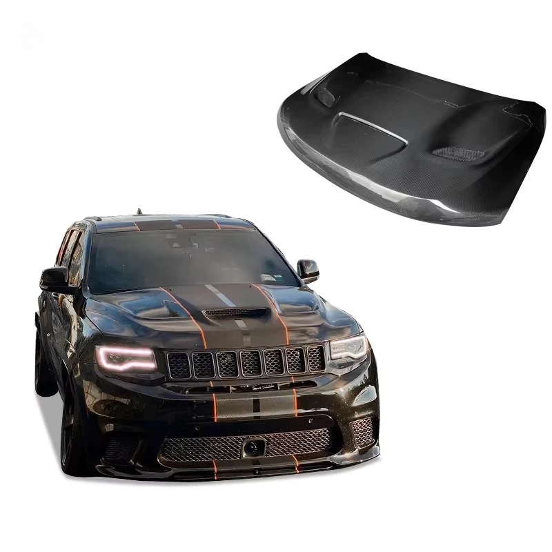High Quality New Condition 15-19 Large Cherokee Modified SRT Style Porous Carbon Fiber Engine Hood
High Quality New Condition 15-19 Large Cherokee Modified SRT Style Porous Carbon Fiber Engine Hood