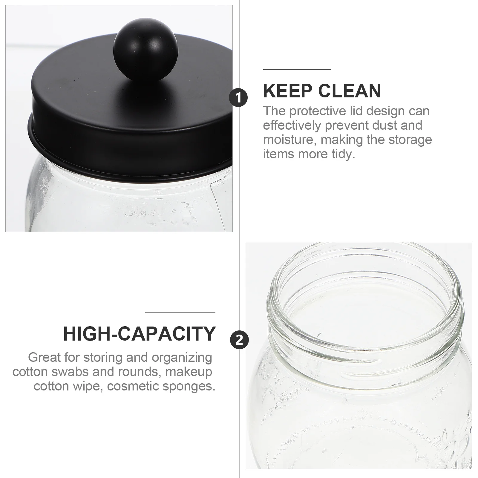 Cotton Swabs Storage Can Glass Body for Cotton Pads Rounds Makeup Organizing Bathroom Vanity Home Desktop Apothecary Jar
Cotton Swabs Storage Can Glass Body for Cotton Pads Rounds Makeup Organizing Bathroom Vanity Home Desktop Apothecary Jar