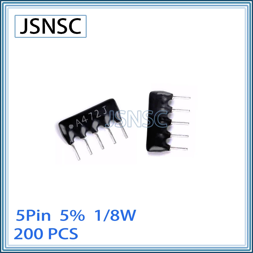 JSNSC 200 шт. 5-контактный A221J A331J A471J A102J A512J A103J A104J 330R 1K 2K 3K 10K 20K 22K 47K 51K OHM 5% Массив сетевого резистора DIP
JSNSC 200 шт. 5-контактный A221J A331J A471J A102J A512J A103J A104J 330R 1K 2K 3K 10K 20K 22K 47K 51K OHM 5% Массив сетевого резистора DIP