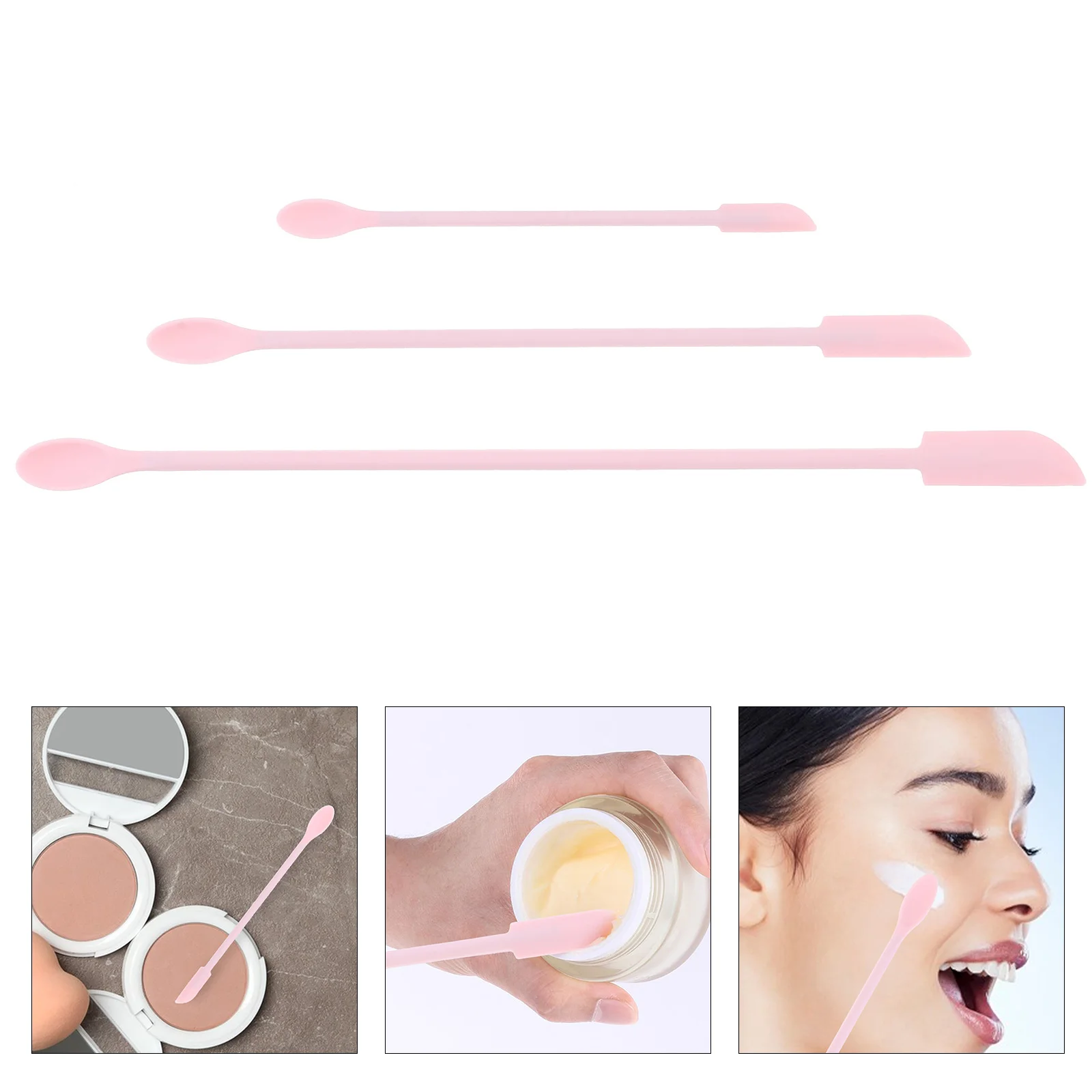 3Pcs Pink Silicone Makeup Spatula Set Long Handle Small Head for Cream Lotion Face Mask Kitchen Bar Tools Mini Bottle Spatula
3Pcs Pink Silicone Makeup Spatula Set Long Handle Small Head for Cream Lotion Face Mask Kitchen Bar Tools Mini Bottle Spatula