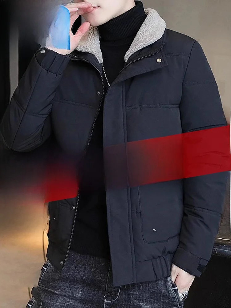 Paul Men's Faionable down Cotton Jaet Warm Bread Sle ort Coat Flip Fur Collar Stand Fit Urban Faion Polyester Fiber
Paul Men's Faionable down Cotton Jaet Warm Bread Sle ort Coat Flip Fur Collar Stand Fit Urban Faion Polyester Fiber