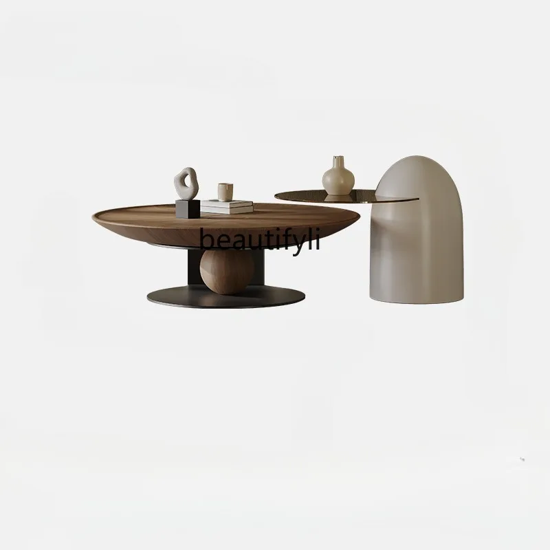 Silent Style Living Room Home High-Grade Sense Veneer of Juglans Regia Large and Small Tea Table Combination Designer Model
Silent Style Living Room Home High-Grade Sense Veneer of Juglans Regia Large and Small Tea Table Combination Designer Model