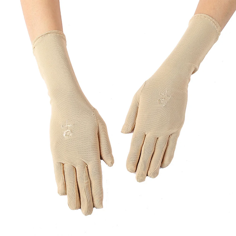 Women Ladies Stretch Resistant Mid-long Embroidered Sunscreen Gloves Driving Glove Mittens Anti UV
Women Ladies Stretch Resistant Mid-long Embroidered Sunscreen Gloves Driving Glove Mittens Anti UV