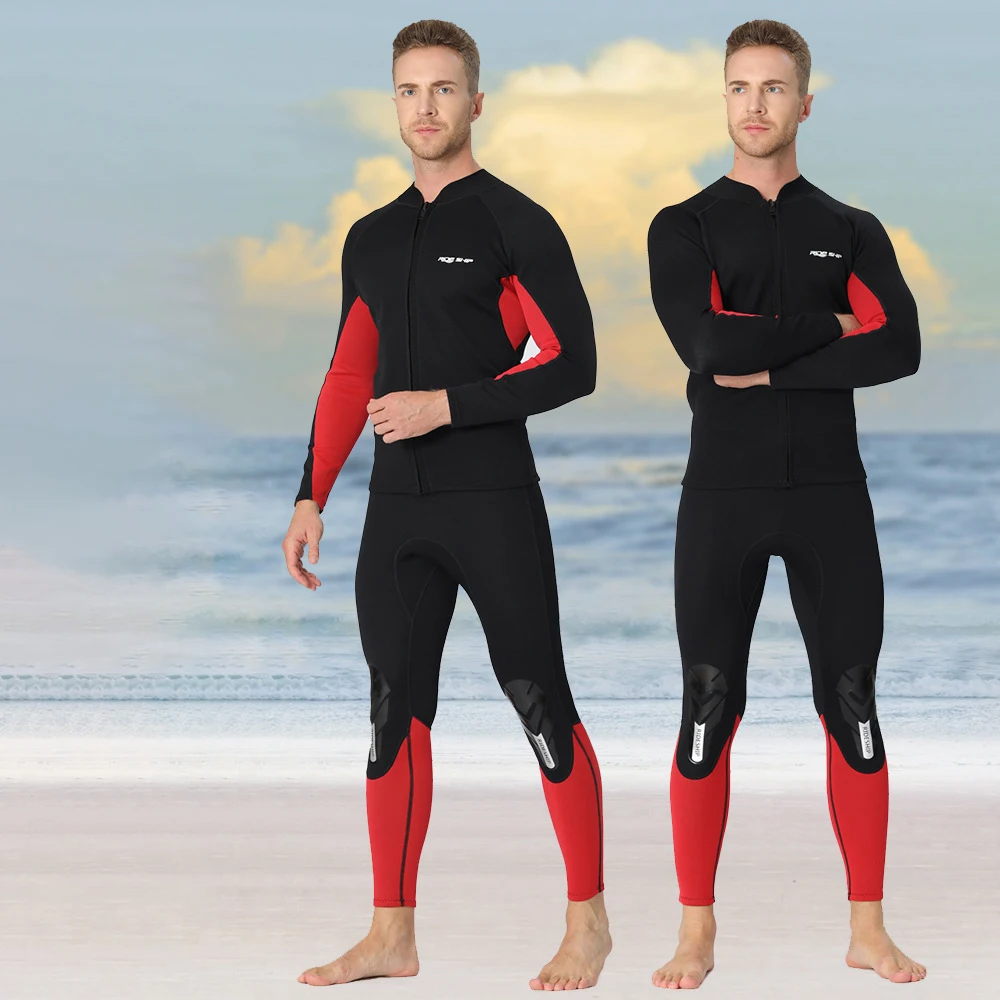 Men's 1.5mm Long Sleeve Free Diving Suit Split Wet Suit Snorkeling And Surfing Suit with Top And Pants for Water Sports
Men's 1.5mm Long Sleeve Free Diving Suit Split Wet Suit Snorkeling And Surfing Suit with Top And Pants for Water Sports