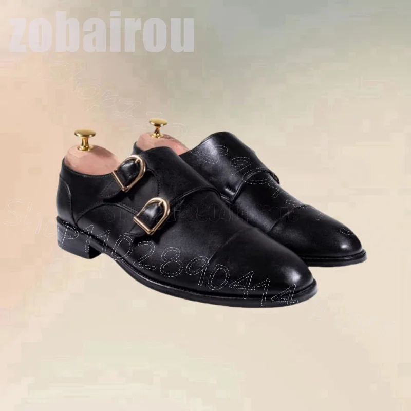 Black Buckle Decor Double Monk Matte Leather Loafers Fashion Slip On Men Shoes Luxurious Handmade Party Banquet Men Dress Shoes
Black Buckle Decor Double Monk Matte Leather Loafers Fashion Slip On Men Shoes Luxurious Handmade Party Banquet Men Dress Shoes