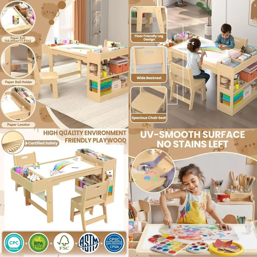 Детский стол и стул для творчества с местом для хранения, развивающий столик для малышей, деревянный стол для рисования, письма и обучения
Детский стол и стул для творчества с местом для хранения, развивающий столик для малышей, деревянный стол для рисования, письма и обучения