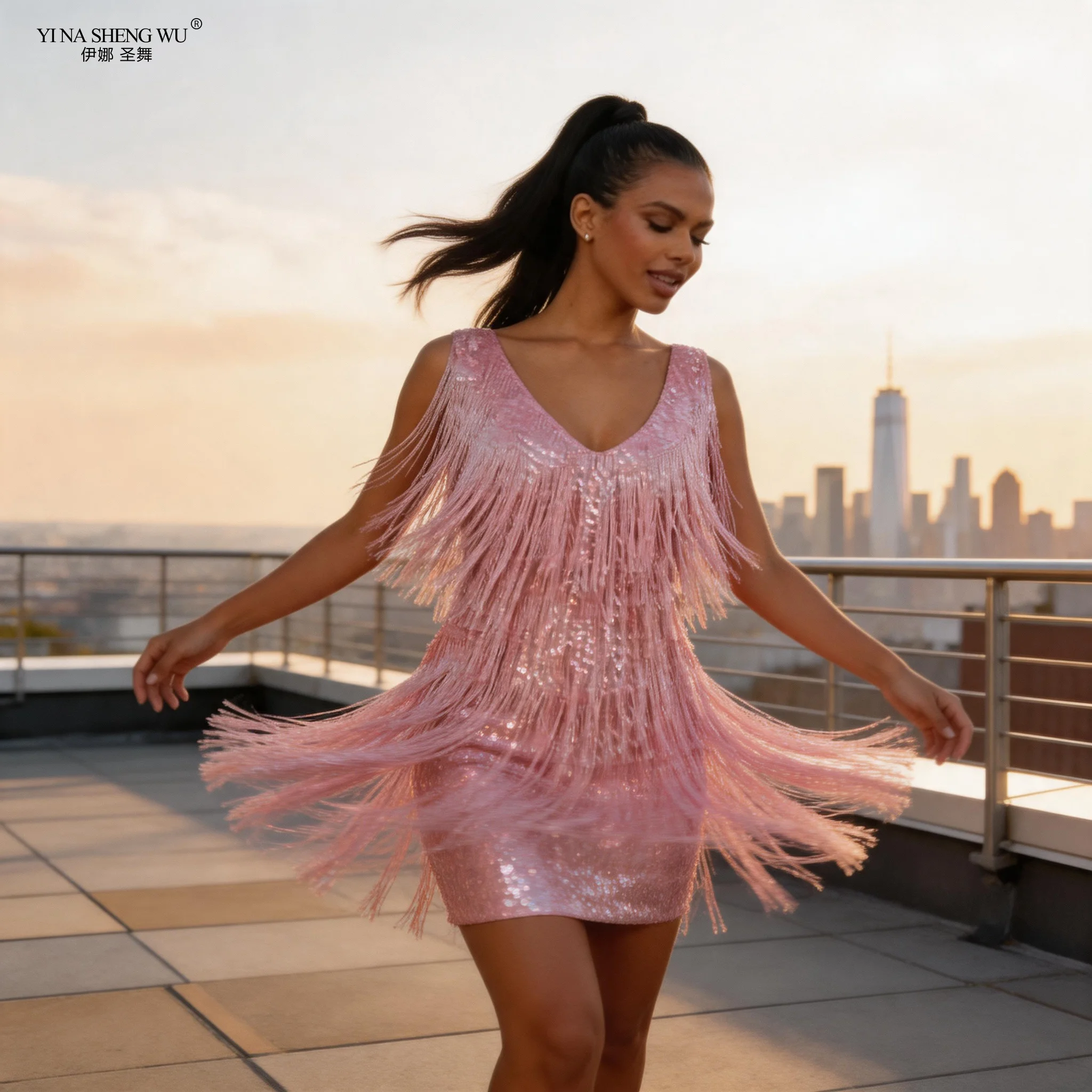 Hot Girl Sequin Tassel Dresses Women Sexy V-neck Slim Sleeveless Mini Dress Fashion Trendy Lady Party Prom Vestidos Summer New
Hot Girl Sequin Tassel Dresses Women Sexy V-neck Slim Sleeveless Mini Dress Fashion Trendy Lady Party Prom Vestidos Summer New