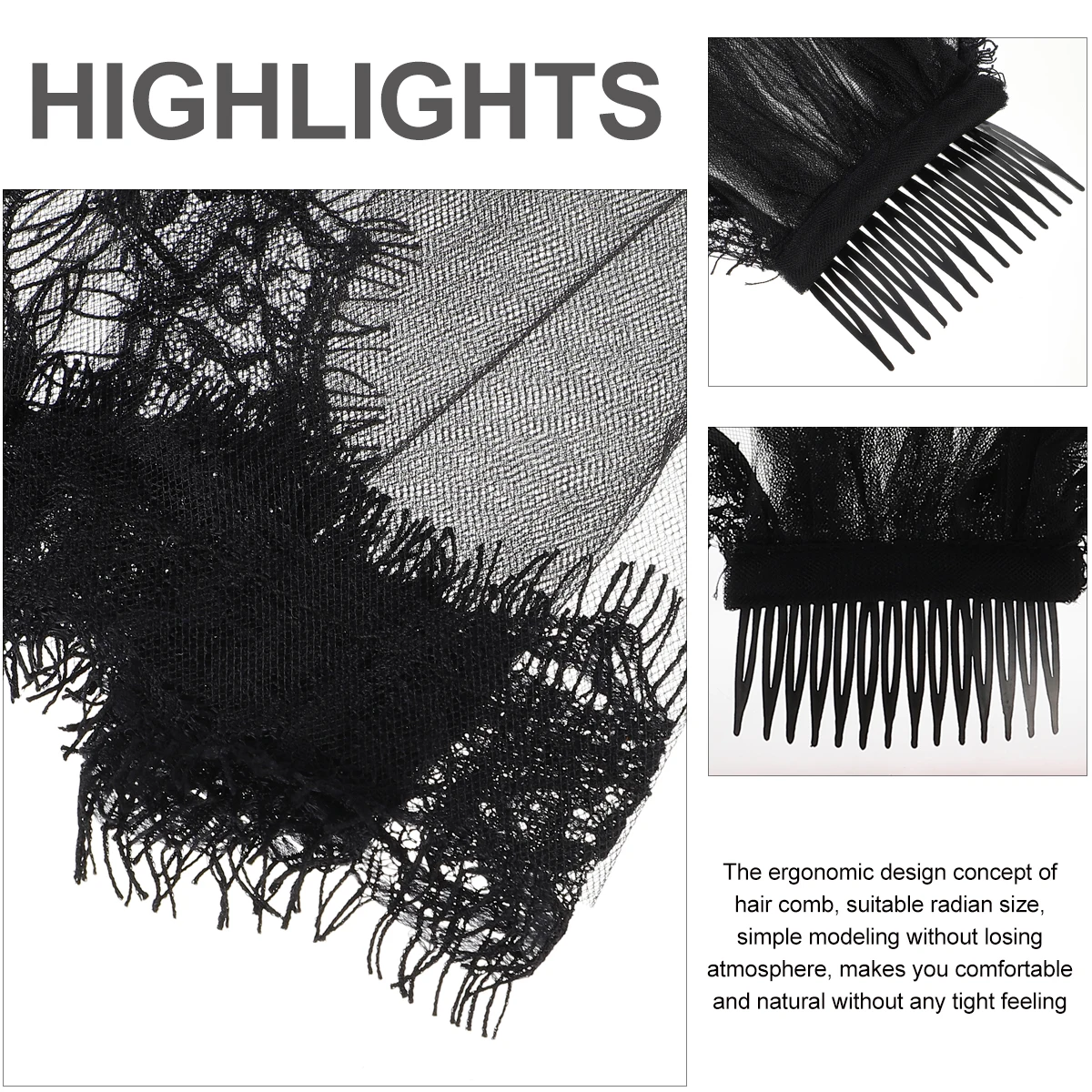 Black Veil Premium Retro Mesh Headwear For Wedding Party Cosplay Halloween Vintage Bridal Costume Headdress
Black Veil Premium Retro Mesh Headwear For Wedding Party Cosplay Halloween Vintage Bridal Costume Headdress