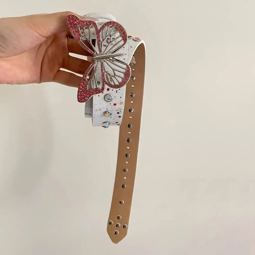 Sweet Butterfly Buckle Waist Belt Metal Buckle Vintage Y2k Jeans Belt Pants Decorative Rhinestone Women's Waist Belt Daily 
Sweet Butterfly Buckle Waist Belt Metal Buckle Vintage Y2k Jeans Belt Pants Decorative Rhinestone Women's Waist Belt Daily