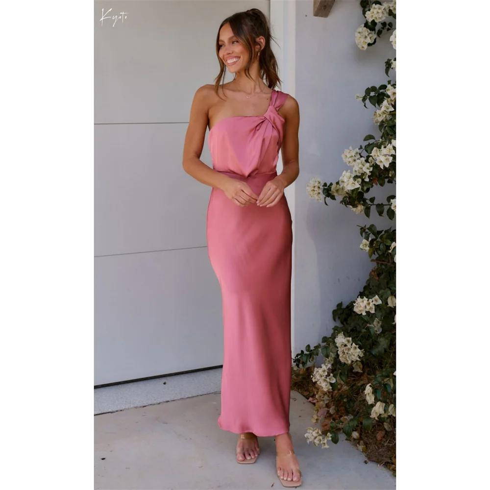Kyoto Customized One Shoulder Trumpet Bridesmaid Dresses Ankle-Length robe mariage invité Sexy Backless Wedding Guest Dress 2025
Kyoto Customized One Shoulder Trumpet Bridesmaid Dresses Ankle-Length robe mariage invité Sexy Backless Wedding Guest Dress 2025